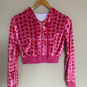 Jennifer’s body pink and red cropped sweatshirt